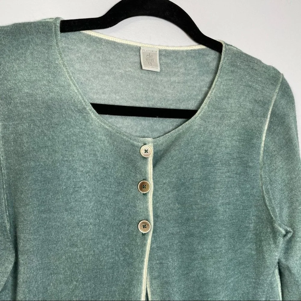 Eleventy Platinum Cashmere Cardigan Sweater Womens - Picture 8 of 12